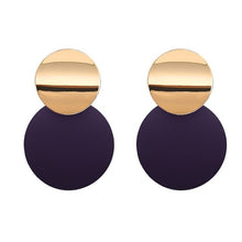 Load image into Gallery viewer, Fashion Statement Earrings Metal Round Geometric Earrings For Women Hanging Dangle Earrings Drop Earing Modern Jewelry Pun
