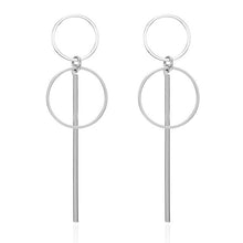 Load image into Gallery viewer, Fashion Statement Earrings Metal Round Geometric Earrings For Women Hanging Dangle Earrings Drop Earing Modern Jewelry Pun
