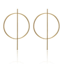 Load image into Gallery viewer, Fashion Statement Earrings Metal Round Geometric Earrings For Women Hanging Dangle Earrings Drop Earing Modern Jewelry Pun
