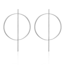 Load image into Gallery viewer, Fashion Statement Earrings Metal Round Geometric Earrings For Women Hanging Dangle Earrings Drop Earing Modern Jewelry Pun

